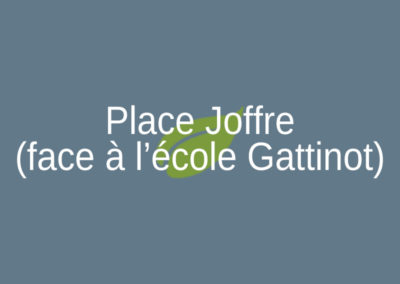 Place Joffre (face à l’école Gatinot)